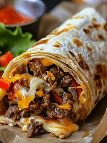 Nacho Cheese Beef Wrap