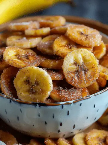 Cinnamon-Sugar Air Fryer Banana Chips