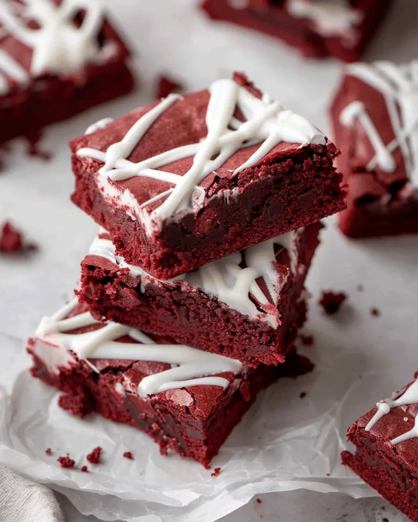 Chewy and Moist Red Velvet Brownies