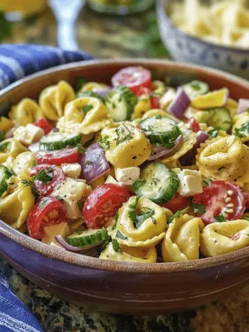 Greek Tortellini Pasta Salad