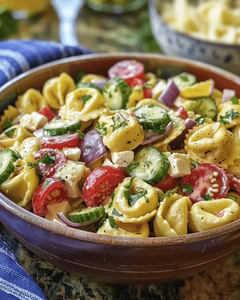 Greek Tortellini Pasta Salad