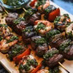 Grilled Surf & Turf Skewers with Chimichurri