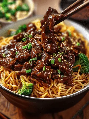 Sticky Beef Noodles