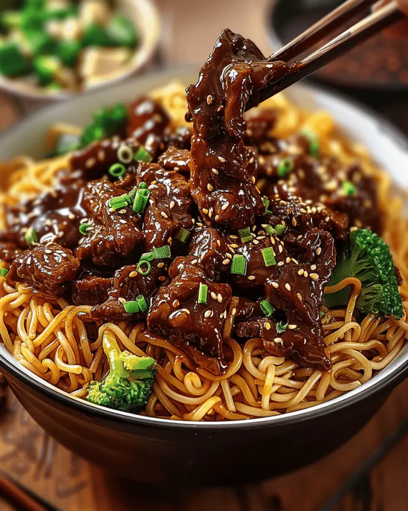 Sticky Beef Noodles