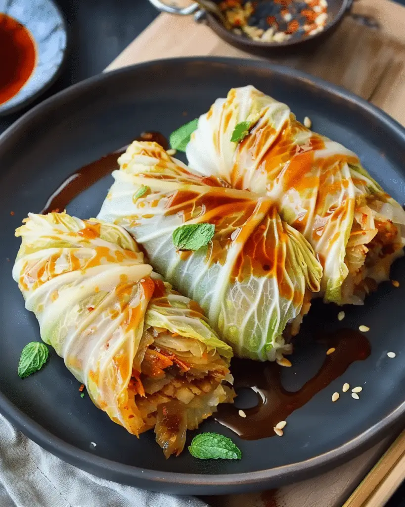 Vegan Cabbage Rolls (Asian-Inspired Wraps)