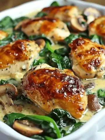 Chicken, Spinach & Mushroom Low-Carb Bake
