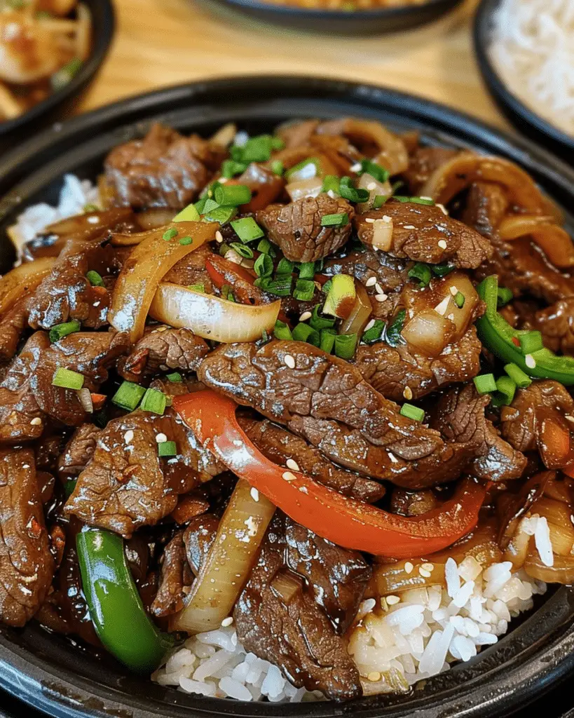 Sizzling Chinese Pepper Steak with Onions