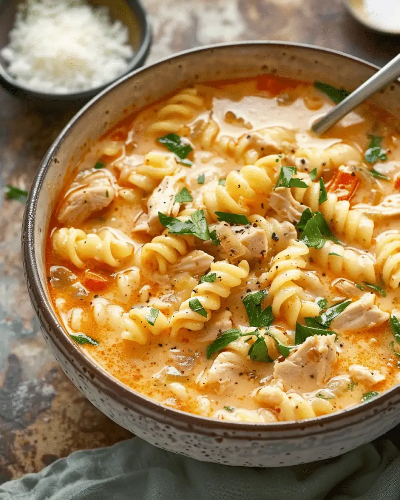 Creamy Chicken Pasta Soup