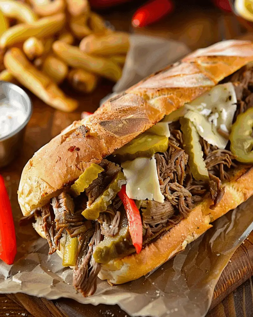 Slow Cooker Italian Beef Sandwiches