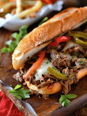 Slow Cooker Italian Beef Sandwiches