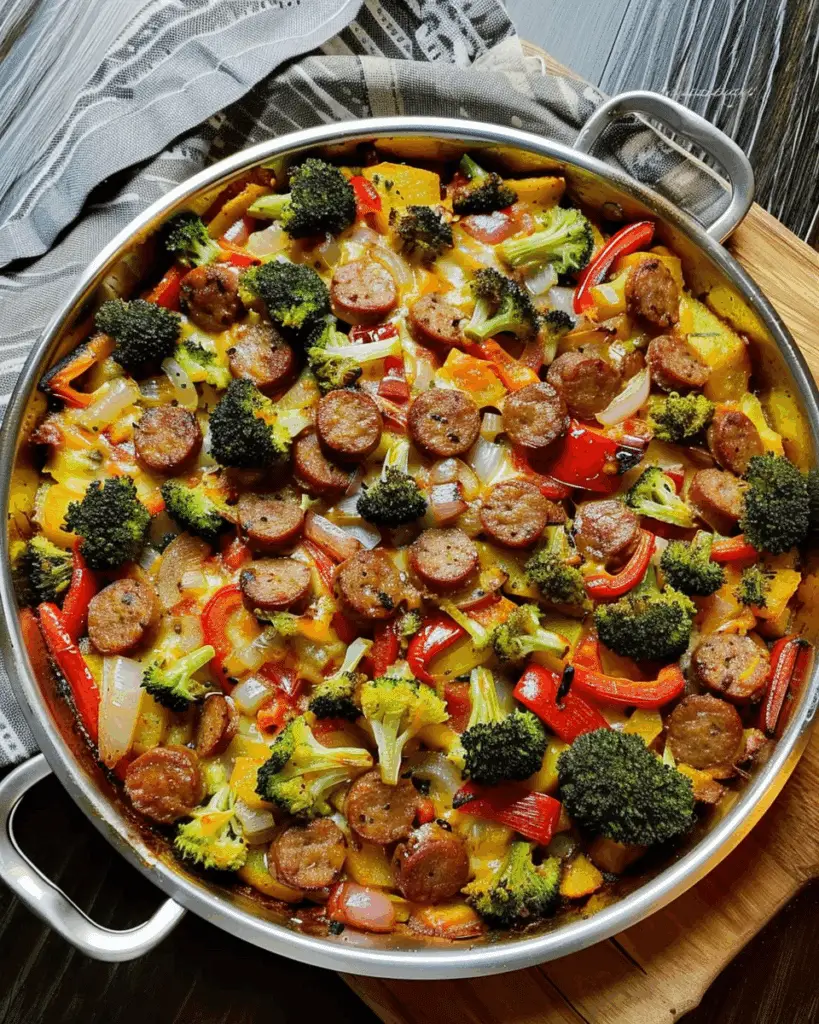 Sheet Pan Sausage and Veggie Bake