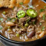 Pinto Beans, Green Chile and Beef Soup