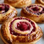 Sourdough Discard Raspberry Cream Cheese Danishes