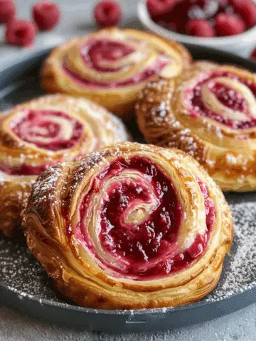 Sourdough Discard Raspberry Cream Cheese Danishes