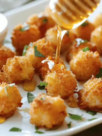 Crispy Goat Cheese Poppers with Honey