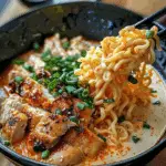 Creamy Garlic Chicken Ramen