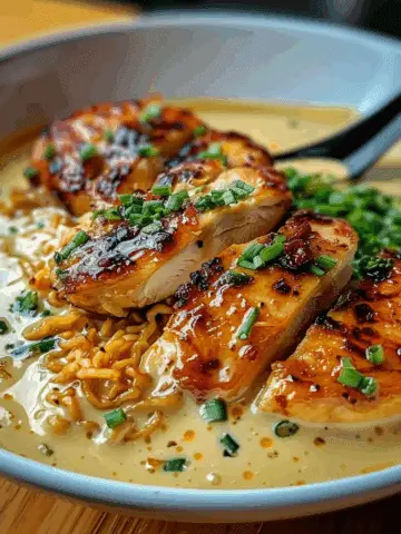 Creamy Garlic Chicken Ramen