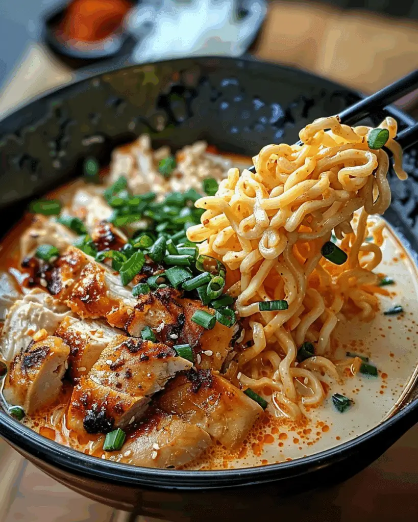 Creamy Garlic Chicken Ramen
