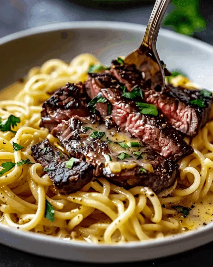 Garlic Butter Steak Lightning Noodles