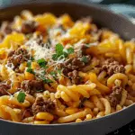 One-Pot Beef and Cheddar Ranch Pasta