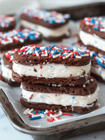 Patriotic Mini Ice Cream Sandwiches