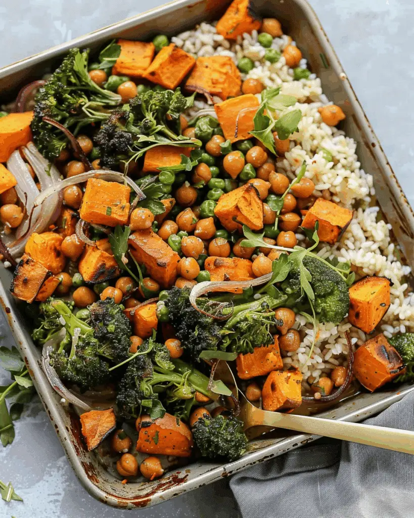 Smoky Sweet Potato and Chickpea Sheet Pan Dinner