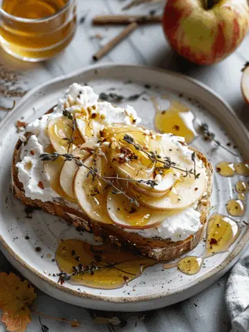 Apple and Honey Burrata Toast