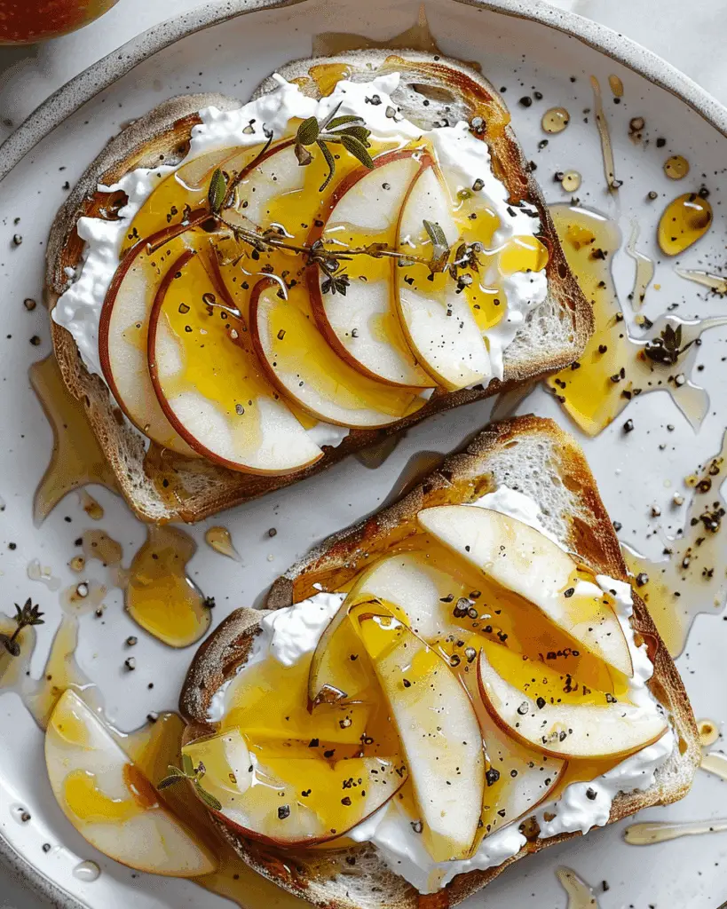 Apple and Honey Burrata Toast
