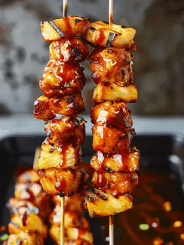 BBQ Pineapple Chicken Kabobs