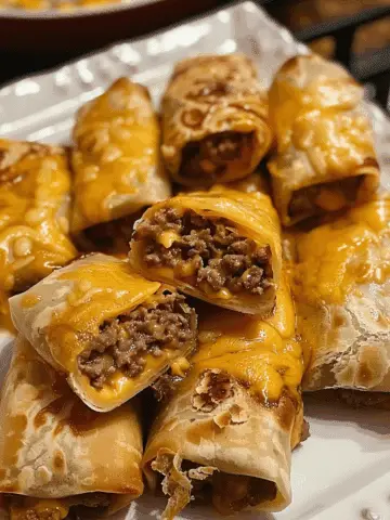 Cheeseburger Egg Rolls Recipe