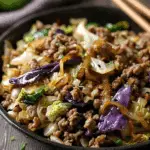 Chinese Ground Beef and Cabbage Stir-Fry