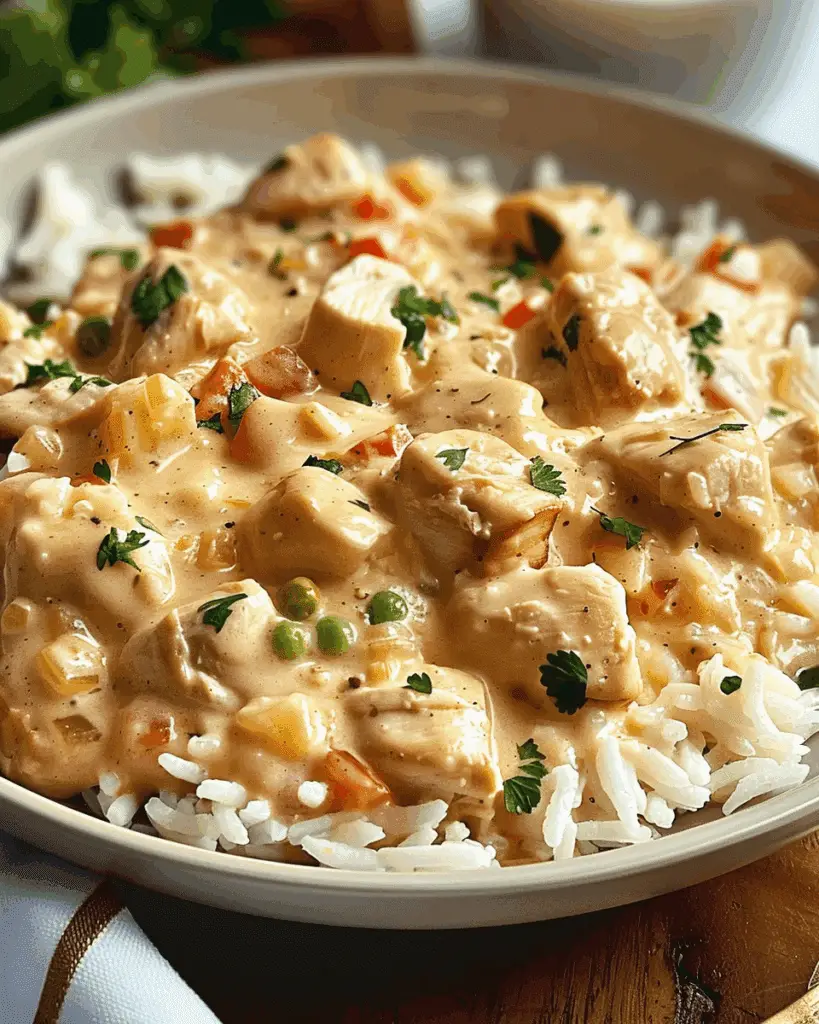 Creamy Smothered Chicken and Rice