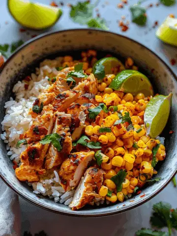Street Corn Chicken Rice Bowl