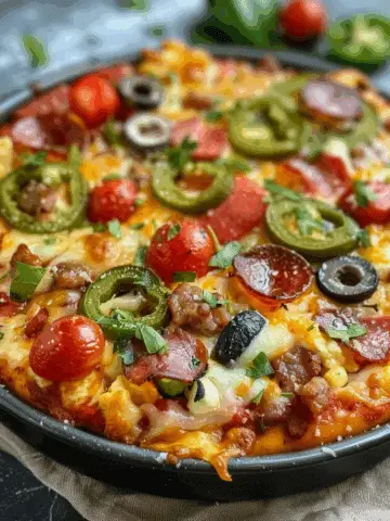 Low Carb Crustless Pizza Bowl