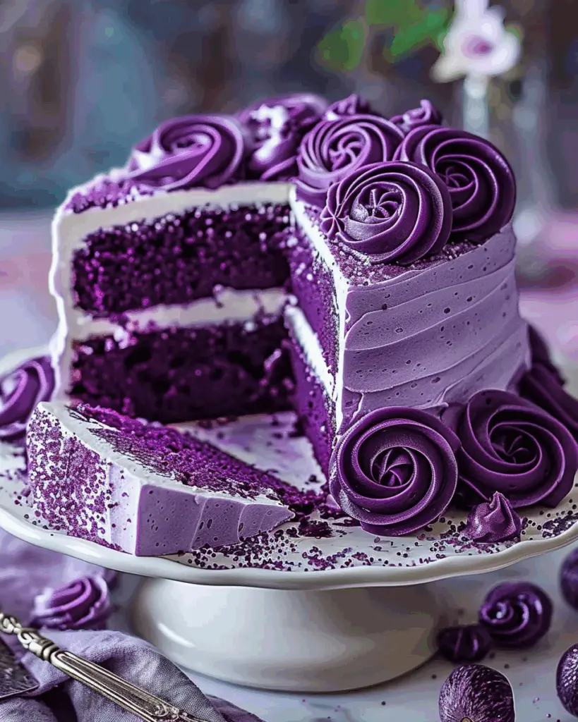 Purple Velvet Cake Roll