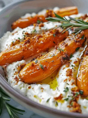 Roasted Carrots with Whipped Ricotta and Hot Honey