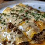 Southern Breakfast Enchiladas with Sausage Gravy