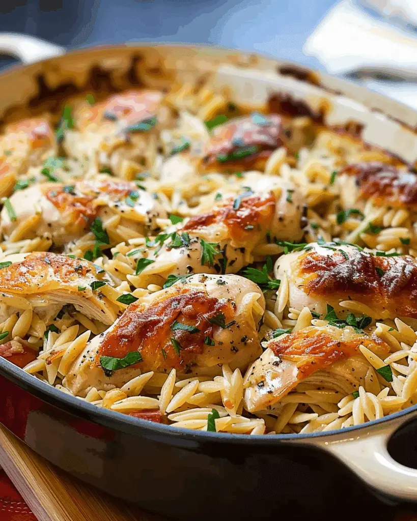 Chicken and Orzo Bake Recipe