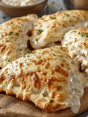 Chicken Alfredo Air Fryer Calzones