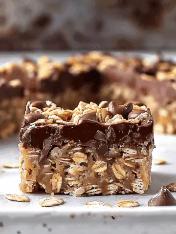 No Bake Chocolate Oatmeal Bars