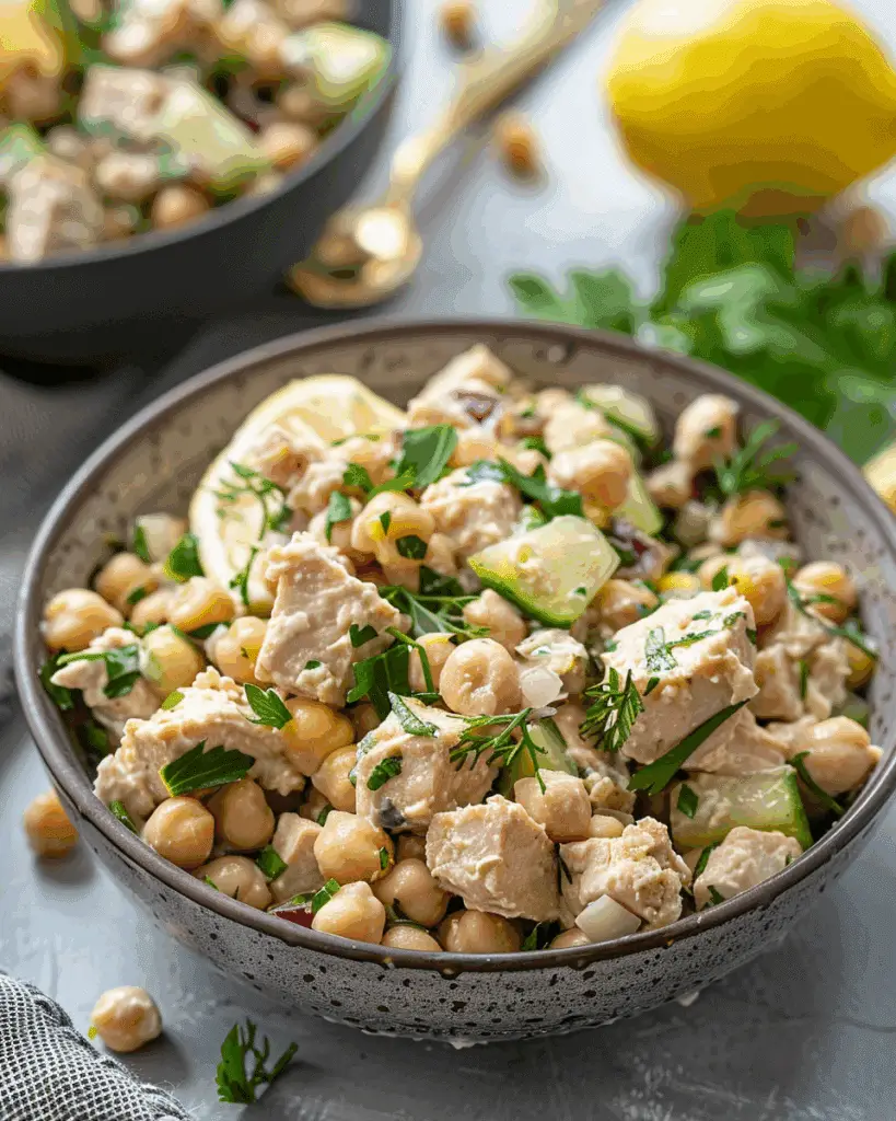 Healthy Tuna Garbanzo Bean Salad