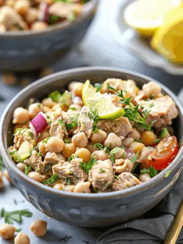 Healthy Tuna Garbanzo Bean Salad