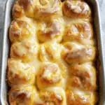 Orange Rolls with a Warm Sour Cream Butter Glaze
