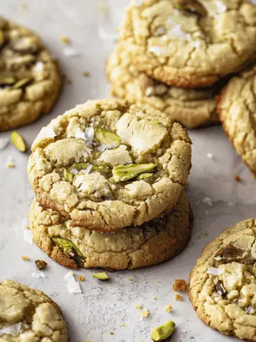Pistachio Cookies with Sea Salt