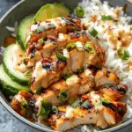 Spicy Honey-Ginger Chicken Bowls with Yum Yum Sauce