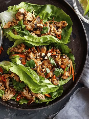 Thai Chicken Lettuce Wraps