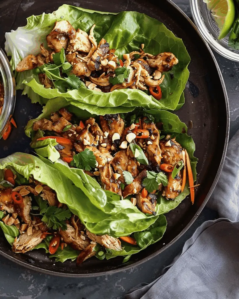 Thai Chicken Lettuce Wraps