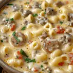 Creamy Parmesan Italian Sausage Ditalini Soup