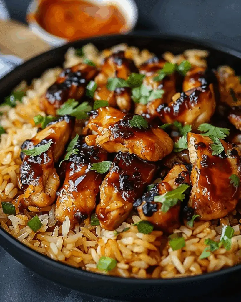 Honey BBQ Chicken Rice