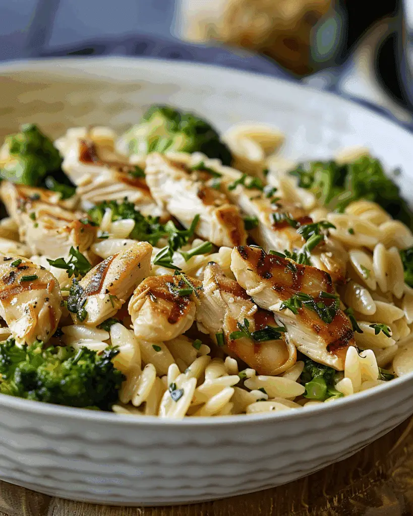 Cheesy Chicken Broccoli Orzo